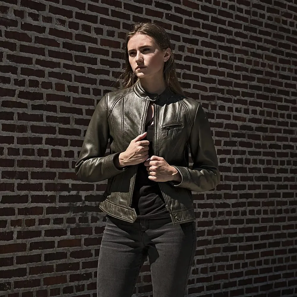 Timeless Elegance - Women's Genuine Lambskin Leather Jacket
